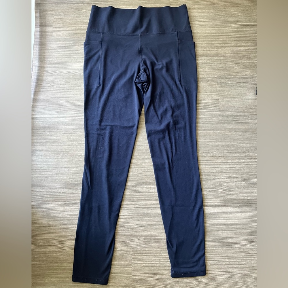 Athleta Salutation Stash Pocket leggings/tights - Navy Blue - size Large Tall